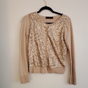 The Limited Blush Sequin Cardigan